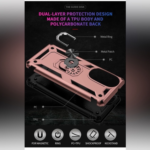 NWT Moto Edge 30 Plus 2022 Case with screen protector, rose gold - Picture 6 of 7